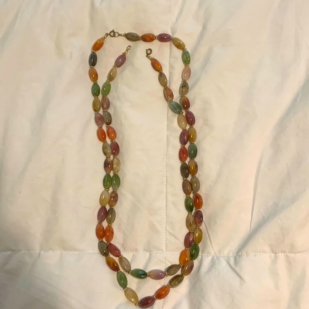 Multi color bead necklace’s.